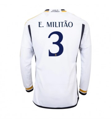 Real Madrid Eder Militao #3 Replika Hjemmebanetrøje 2023-24 Langærmet